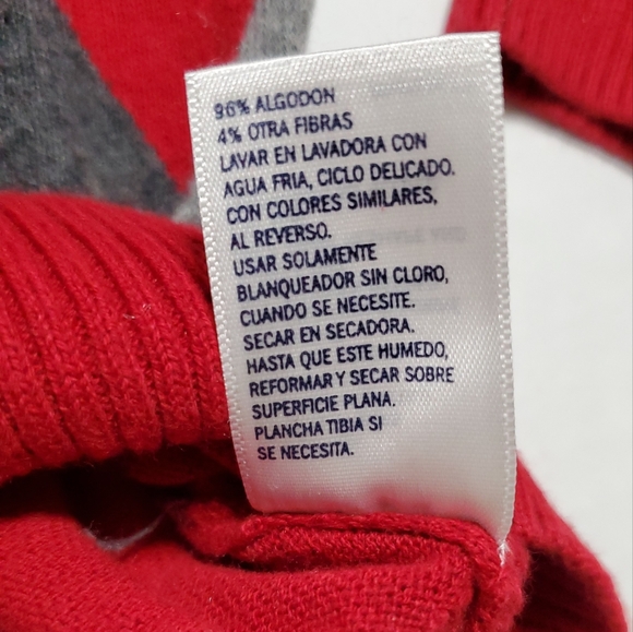 Argyle checkered sweatee cardigan. Red and Gray Button down. Size petite Lg. - Picture 11 of 11